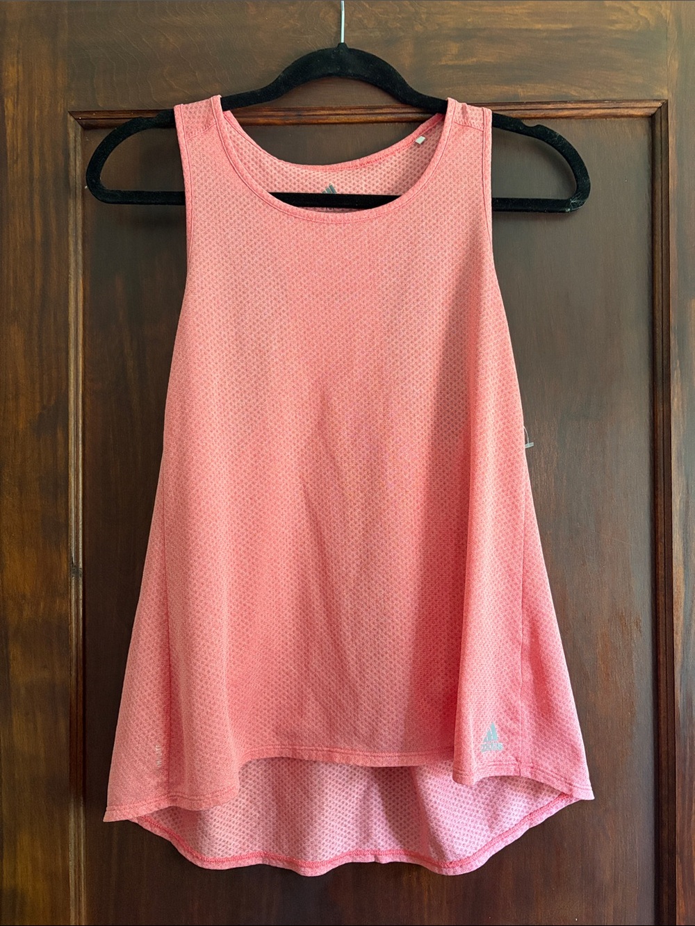 adidas Coral Pink Mesh Running Tank